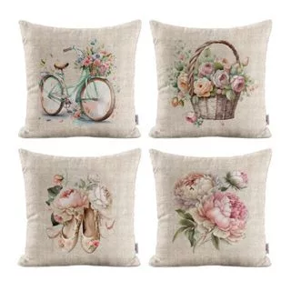 Kit 4 Capas de Almofadas Para Sofá Decorativas, Cama, Quarto, Sala Luxo 40x40 Kit036WG