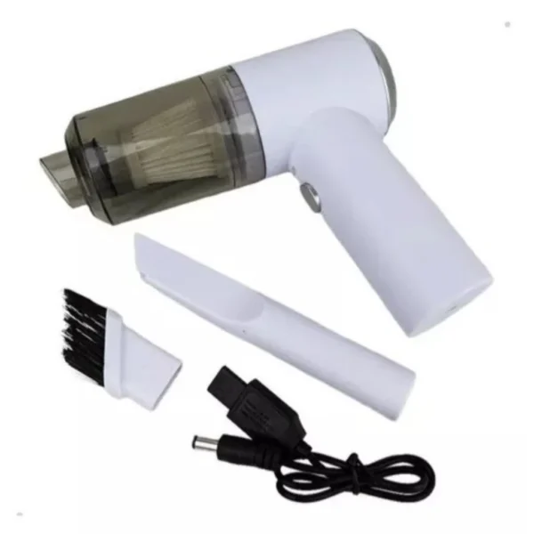 Mini Aspirador de pó Portátil Automotivo e Casa Potente Recarregável Branco