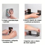 Kit 2 Suporte Shampoo uso no Banheiro de alumínio suporte organizador multiuso - Imagem 3