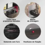 Kit 2 Suporte Shampoo uso no Banheiro de alumínio suporte organizador multiuso - Imagem 5