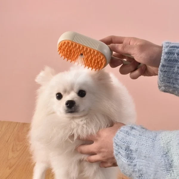 Escova a Vapor para Gatos Cães 3 em 1 Escovas Elétricas de Pêlos Pentes de Massagem Animais de Estimação Remoção