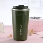 Caneca Copo Café Coffee Isolado Termico de Aço Inoxidável Verde