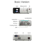 Projetor T6 Full Hd Led 4 K 3500 Lumens Hdmi Usb 1080 P Portátil Cinema Betterer Hd Display Lcd - Imagem 3