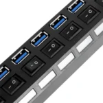 Extensão HUB Régua USB 2.0 - 7 portas PC Externo Pendrive - Imagem 4