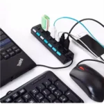 Extensão HUB Régua USB 2.0 - 7 portas PC Externo Pendrive - Imagem 2