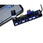 Extensão HUB Régua USB 2.0 - 7 portas PC Externo Pendrive - Imagem 7