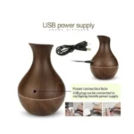Umidificador Ultrassônico Usb Madeira Difusor Aroma Tulipa 130ml - Imagem 4