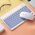 Kit Teclado E Mouse Bluetooth 5.2 Compatível Pc iPhone Android Branco - Imagem 5