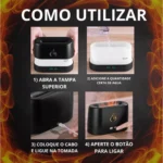 Difusor de Aroma e Umidificador De Ar Com Chama 200ML USB Ultrasonic - Imagem 7