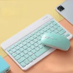 Kit Teclado E Mouse Bluetooth 5.2 Compatível Pc iPhone Android Branco - Imagem 3