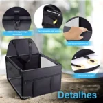 Cadeirinha Assento Veicular Carro | Gatos Cães Versão Premium Preta - Imagem 5