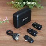 Microfone De Lapela Sem Fio Profissional Para Celular Tipo C - Imagem 3