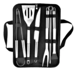 Kit De Churrasco C/ Estojo Utensilios Inox 9 Em 1 Conjunto - Imagem 4