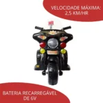 Mini Moto Infantil Elétrica Triciclo Bombeiro 2 A 5 Anos - Imagem 9