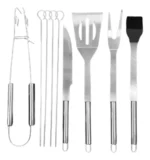 Kit De Churrasco C/ Estojo Utensilios Inox 9 Em 1 Conjunto - Imagem 6