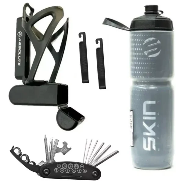 Suporte Caramanhola Absolute + Ferramentas + Garrafa Térmica Cor Preto