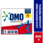 Sabão Em Pó Omo Lavagem Perfeita Casa Lava Roupas 800g