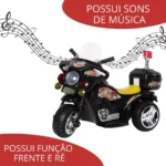 Mini Moto Infantil Elétrica Triciclo Bombeiro 2 A 5 Anos - Imagem 3