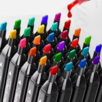 Canetas Coloridas 168 Cores marcador de duas cabeças cor à base de óleo de secagem rápidal - Imagem 2