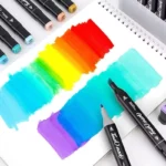 Canetas Coloridas 168 Cores marcador de duas cabeças cor à base de óleo de secagem rápidal - Imagem 3