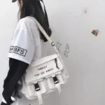 Bolsa Tiracolo Grande De Ombro Transversal De Tecido Para Viagem - Imagem 7