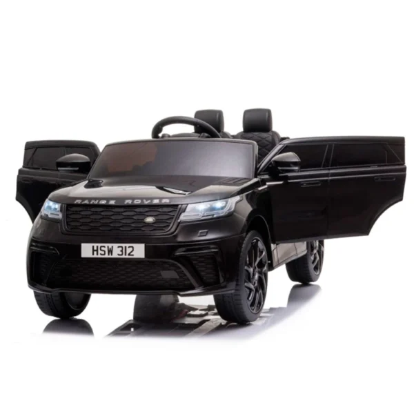 Carrinho Elétrico Infantil Land Rover Velar Preto Com Led Luzes MP3 Farol SD Controle Remoto