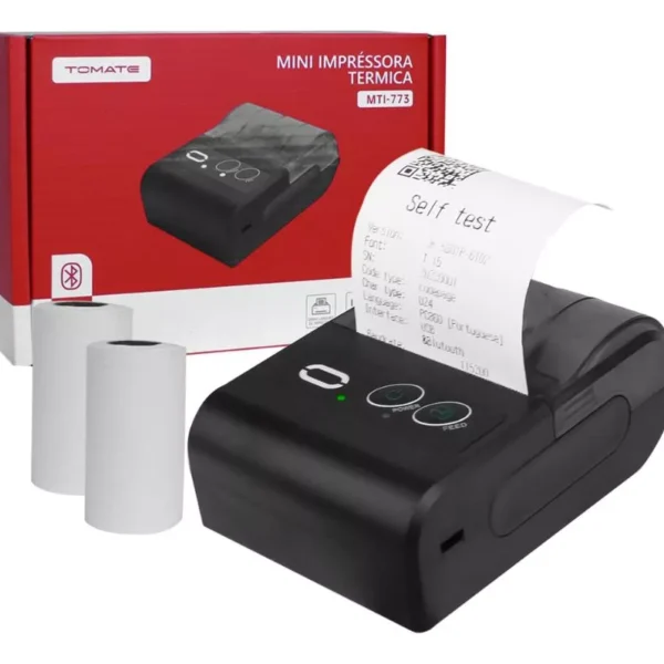 Mini Impressora 48mm Bluetooth Android Ios Portátil