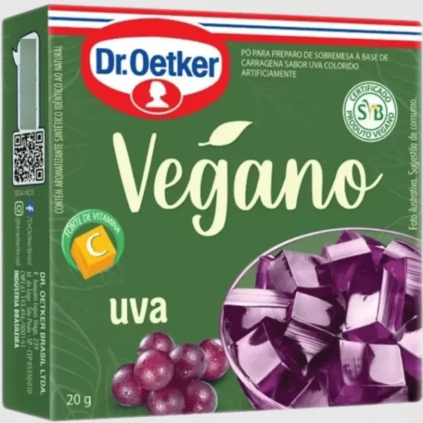 Gelatina Vegana Sabor Uva Dr Oetker 20g