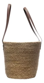 Bolsa Wolff De Fibra Natural Com Alça Em Couro - Imagem 2