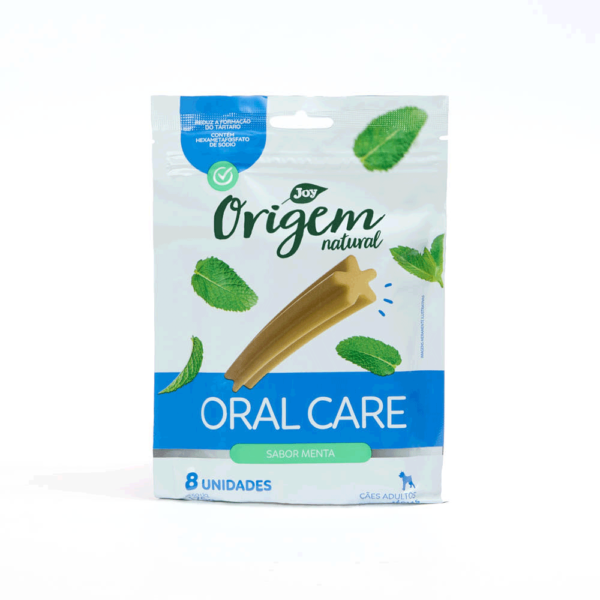 Stick Oral Raças Medias Petisco Care Menta Cães Origem Natural 8 unidades