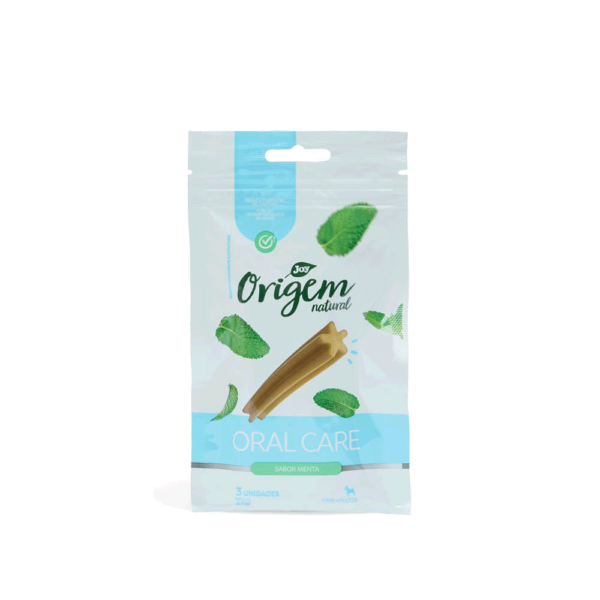 Stick Oral Raça Pequena Petisco Care Menta Cães Origem Natural 3 unidades