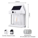Sensor Solar De Movimento De Luz De Parede Lâmpada De Tungstênio - Imagem 3