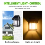 Sensor Solar De Movimento De Luz De Parede Lâmpada De Tungstênio - Imagem 2