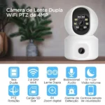 Câmera Duas Lentes IP Wifi FULL HD 1080P com visão noturna fixa e 360° Auto Track - Imagem 6