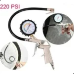 Calibrador De Pneus Pneumático Analógico Encaixe Rosca Com Manômetro 0 A 220 Lbs PSI - Imagem 2