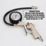 Calibrador De Pneus Pneumático Analógico Encaixe Rosca Com Manômetro 0 A 220 Lbs PSI - Imagem 5