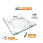Balança Corporal Digital até 180kg com Vidro Temperado + Bateria - Imagem 3