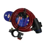 Trava Cabo De Aço Cadeado Segurança Bike Moto Espiral Anti-Roubo - Imagem 3