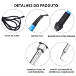 Ferro De Solda 60w Potencia Ajustável Profissional até 480°c Graus 110V - Imagem 2