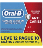Pasta De Dentes Oral-b 1.2.3 Anticáries Creme Pacote 12 70g