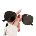 Óculos de Sol Hexagonal UV400 Feminino Clássico Retro Quadrado - Imagem 5