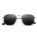 Óculos de Sol Hexagonal UV400 Feminino Clássico Retro Quadrado - Imagem 6