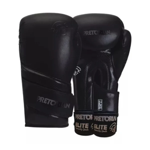 Kit Luva de Boxe e Muay Thai Elite Pretorian | Preto | 12 OZ