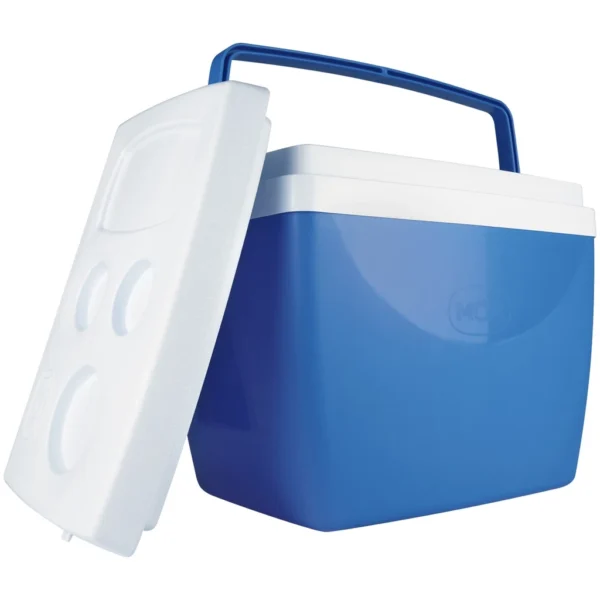 Caixa Cooler Térmica 34 L Com Alça Porta Copos Mor Azul Geladeira Portátil