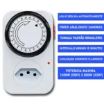 Temporizador Analógico Timer Manual Tomada Liga Desliga Energia 110v / 220v Tomada Inteligente - Imagem 9