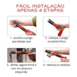 Pistola De Fixação Direta Finca Pinos Drywall Gesso Concreto Madeira + 20 Pinos de Munição - Imagem 4
