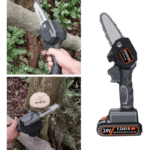 Motoserra Mini Elétrica 24v Bivolt Recarregável Portatil - Imagem 2