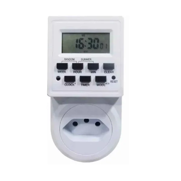 Timer Digital E Temporizador Tomada Lcd Programavel Energia Bivolt 2200w 10a Programação Automática