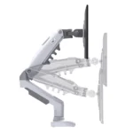 Suporte Articulado ELG F80W Pistão Gás De Mesa Para Tv / Monitor De 17' Até 35' Branco - Imagem 2