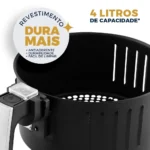 Fritadeira Air Fryer Britânia 4 Litros Elétrica 1500W BFR21P 110v - Imagem 6